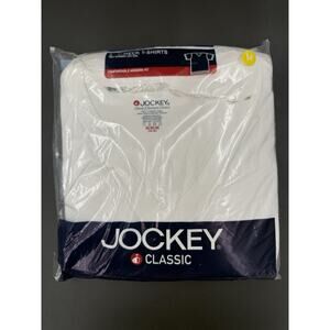 2004 Jockey Classic 3-Pack, V-Neck Tshirt, White, Medium 38-40 New - Vintage